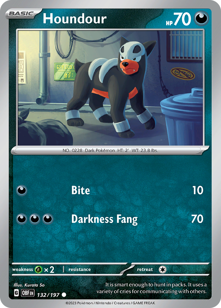 Houndour (132/197) [Scarlet & Violet: Obsidian Flames] | Good Games Cannington