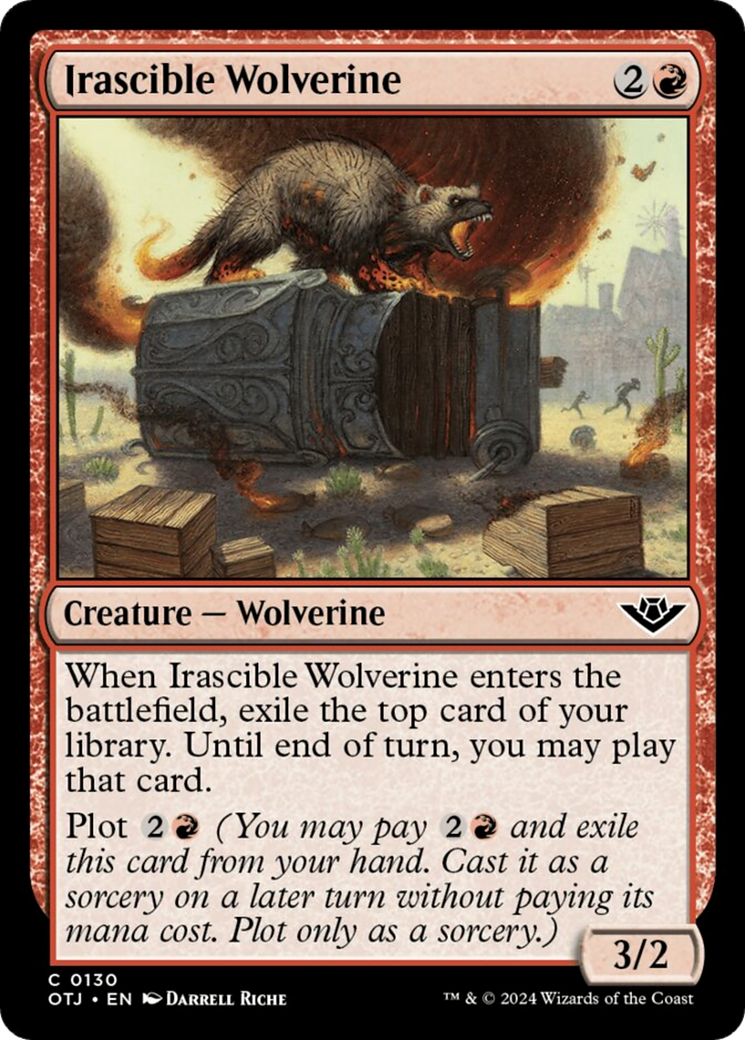 Irascible Wolverine [Outlaws of Thunder Junction] | Good Games Cannington