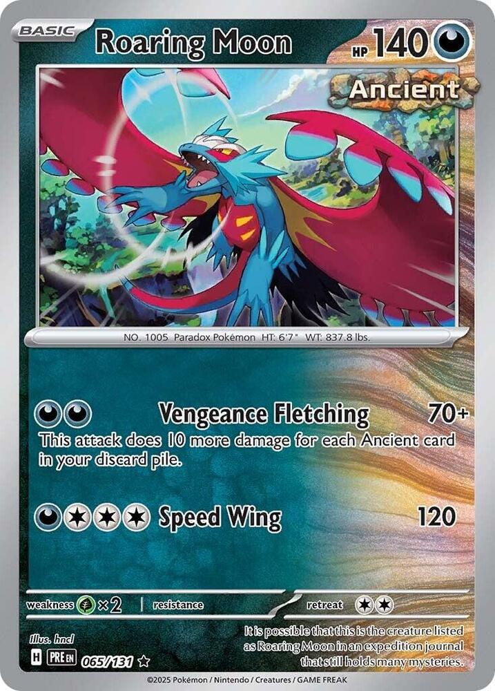 Roaring Moon (065/131) [Scarlet & Violet: Prismatic Evolutions] | Good Games Cannington