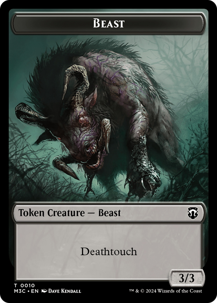 Beast (0010) // Shapeshifter (0008) Double-Sided Token [Modern Horizons 3 Commander Tokens] | Good Games Cannington