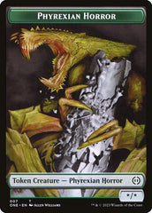Phyrexian Goblin // Phyrexian Horror Double-Sided Token [Phyrexia: All Will Be One Tokens] | Good Games Cannington