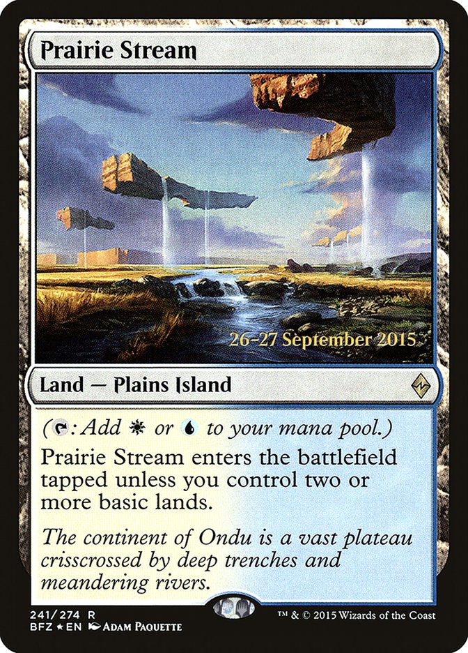 Prairie Stream [Battle for Zendikar Prerelease Promos] | Good Games Cannington