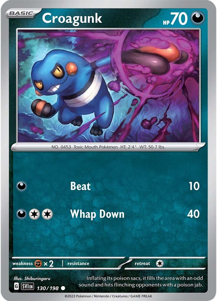 Croagunk (130/198) [Scarlet & Violet: Base Set] | Good Games Cannington