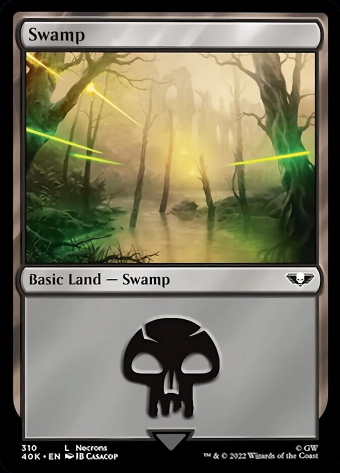 Swamp (310) (Surge Foil) [Warhammer 40,000] | Good Games Cannington