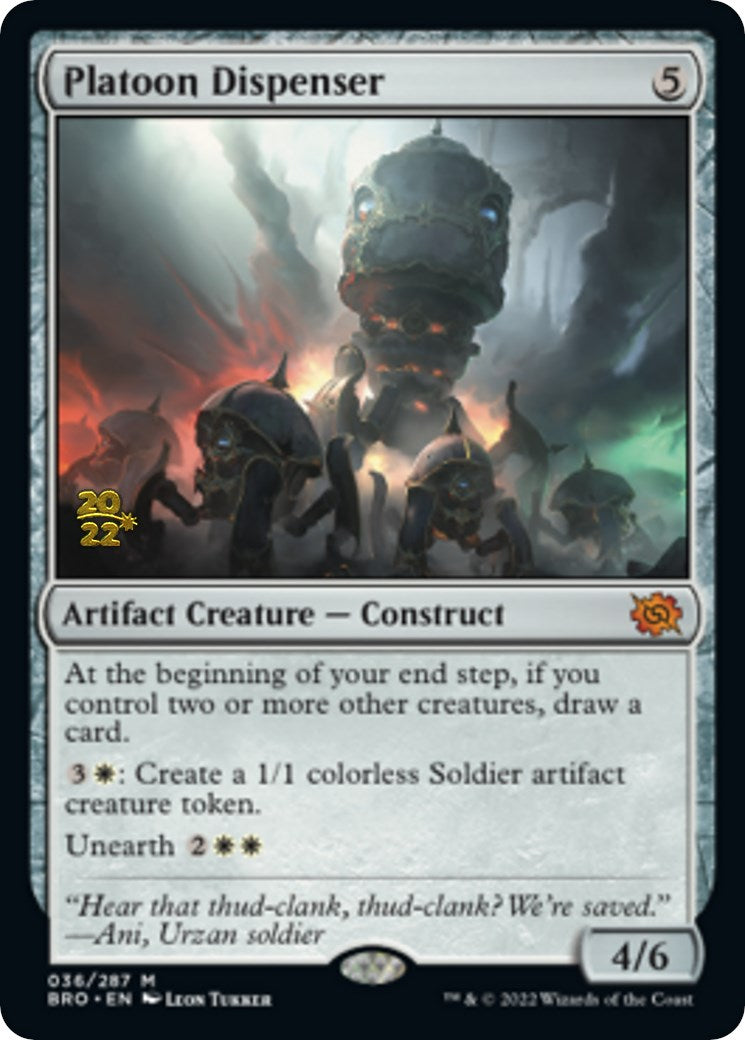 Platoon Dispenser [The Brothers' War Prerelease Promos] | Good Games Cannington