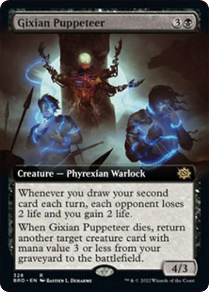 Gixian Puppeteer Extended Art 328/287 (The Brothers' War)  - Foil | Good Games Cannington