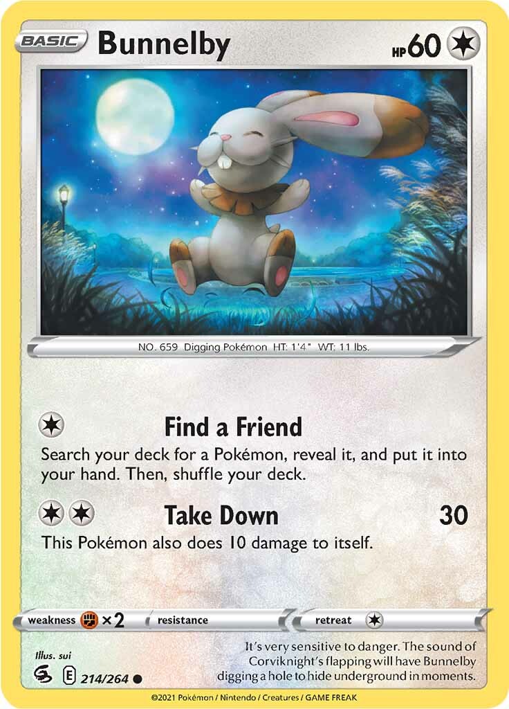 Bunnelby (214/264) [Sword & Shield: Fusion Strike] | Good Games Cannington