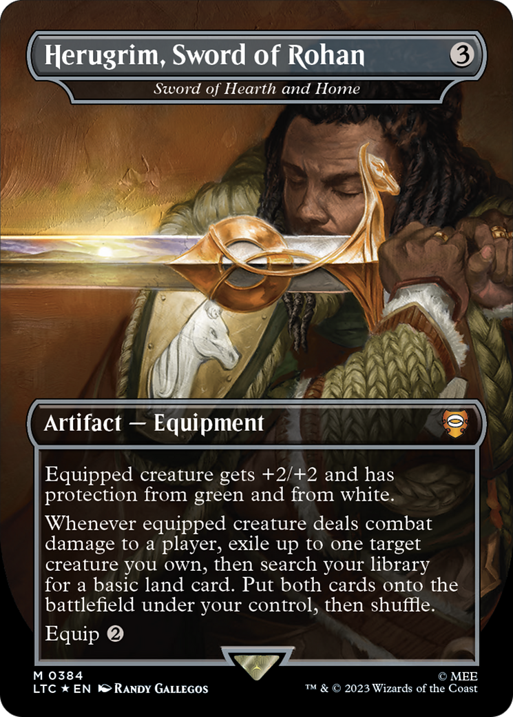 Herugrim, Sword of Rohan - Sword of Hearth and Home (Surge Foil Realms and Relics) [The Lord of the Rings: Tales of Middle-Earth Commander] | Good Games Cannington