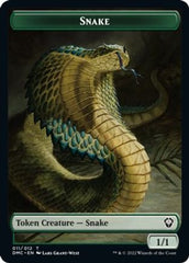 Snake // Hydra Double-Sided Token [Dominaria United Commander Tokens] | Good Games Cannington