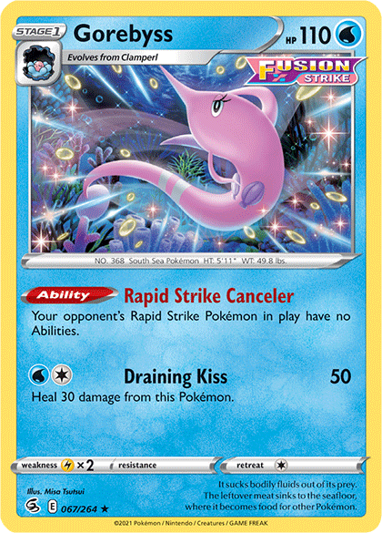 Gorebyss (067/264) [Sword & Shield: Fusion Strike] | Good Games Cannington