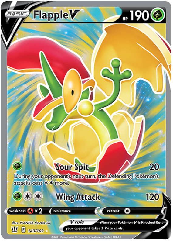 Flapple V (143/163) [Sword & Shield: Battle Styles] | Good Games Cannington