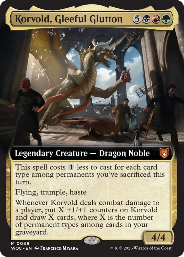 Korvold, Gleeful Glutton (Extended Art) [Wilds of Eldraine Commander] | Good Games Cannington