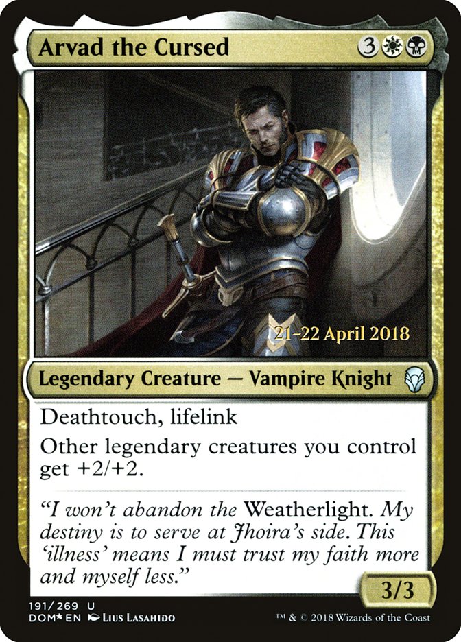 Arvad the Cursed [Dominaria Prerelease Promos] | Good Games Cannington