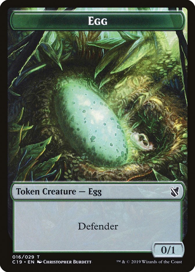 Gargoyle // Egg Double-Sided Token [Commander 2019 Tokens] | Good Games Cannington