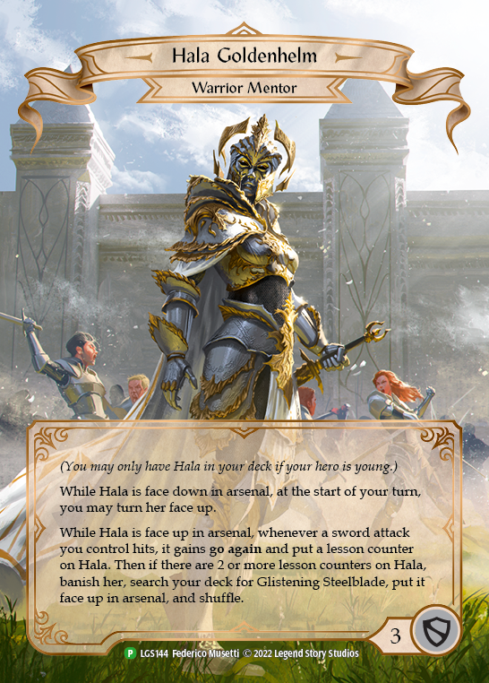 Hala Goldenhelm [LGS144] (Promo)  Rainbow Foil | Good Games Cannington