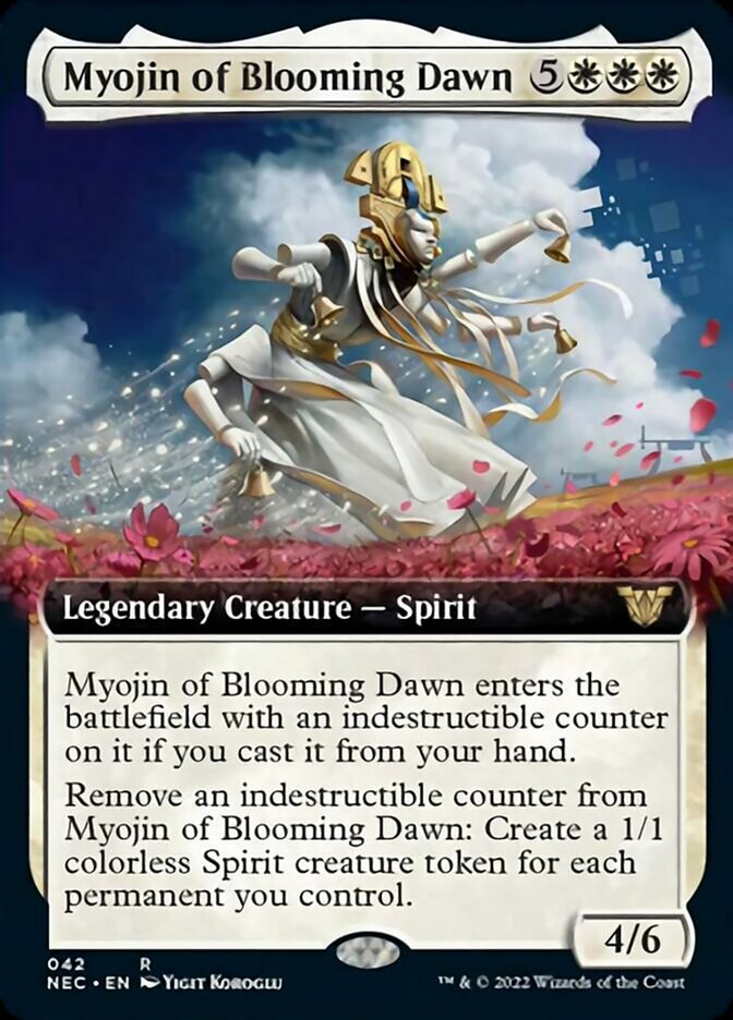 Myojin of Blooming Dawn (Extended Art) [Kamigawa: Neon Dynasty Commander] | Good Games Cannington