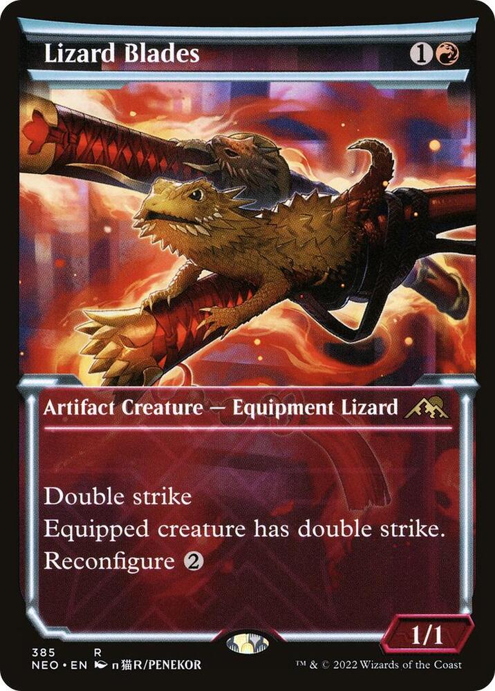 Lizard Blades 385/302 (Kamigawa: Neon Dynasty)  - Showcase | Good Games Cannington