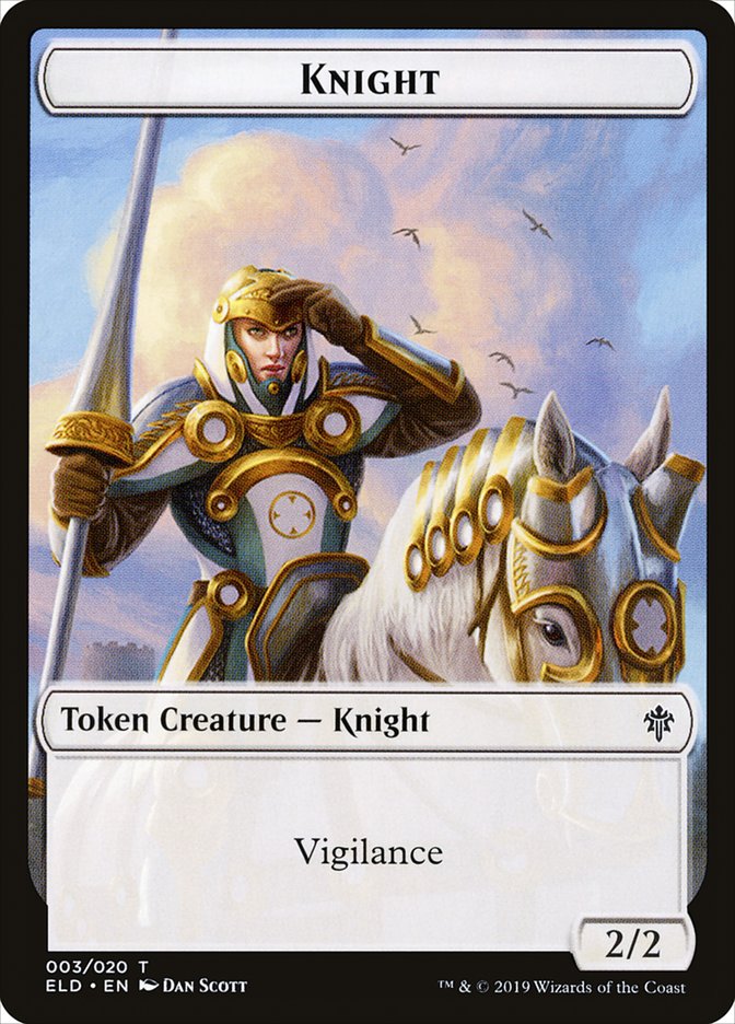 Knight Token [Throne of Eldraine Tokens] | Good Games Cannington