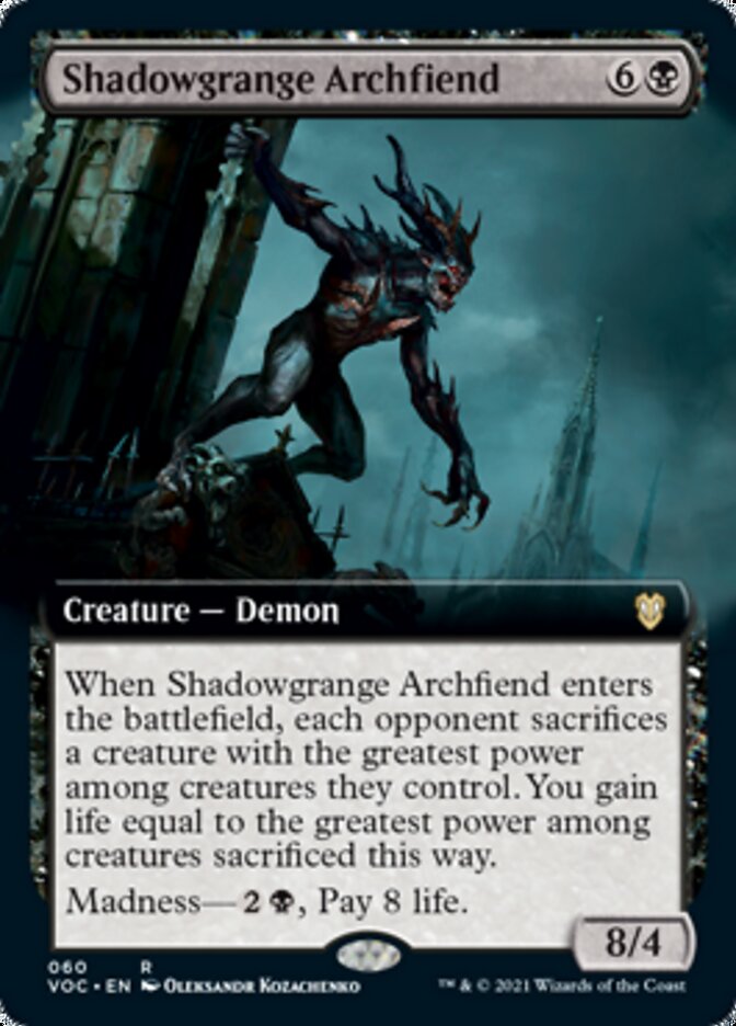 Shadowgrange Archfiend (Extended Art) [Innistrad: Crimson Vow Commander] | Good Games Cannington