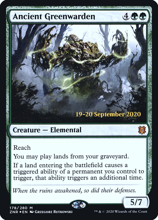 Ancient Greenwarden [Zendikar Rising Prerelease Promos] | Good Games Cannington