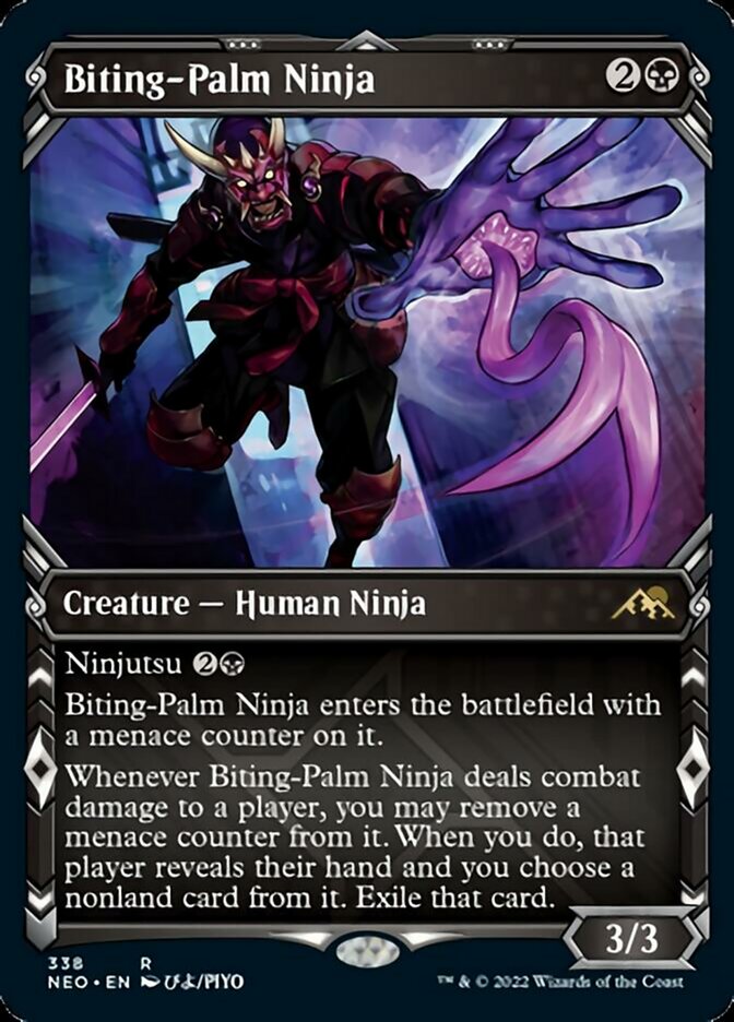 Biting-Palm Ninja (Showcase Ninja) [Kamigawa: Neon Dynasty] | Good Games Cannington