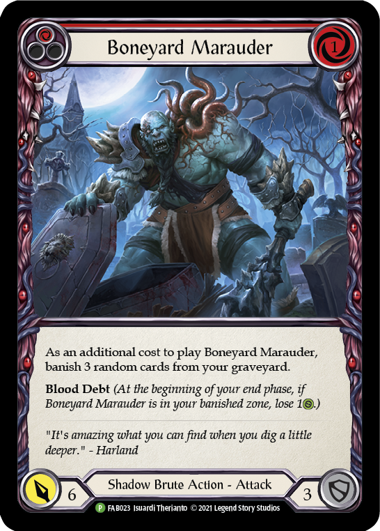 Boneyard Marauder (Red) [FAB023] (Promo)  Rainbow Foil | Good Games Cannington