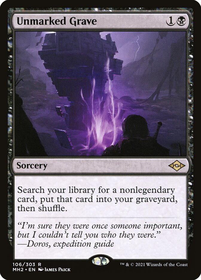 Unmarked Grave 106 (Modern Horizons 2)  | Good Games Cannington