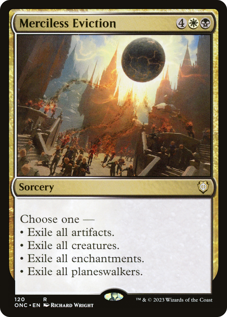 Merciless Eviction [Phyrexia: All Will Be One Commander] | Good Games Cannington