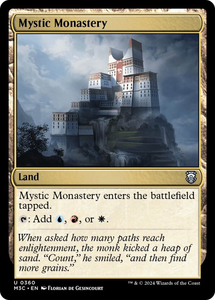 Mystic Monastery (Ripple Foil) [Modern Horizons 3 Commander] | Good Games Cannington