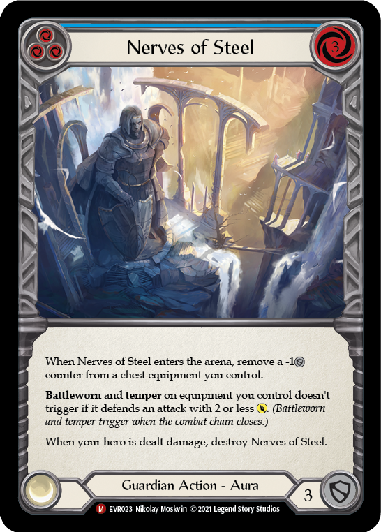 Nerves of Steel [EVR023] (Everfest)  1st Edition Rainbow Foil | Good Games Cannington