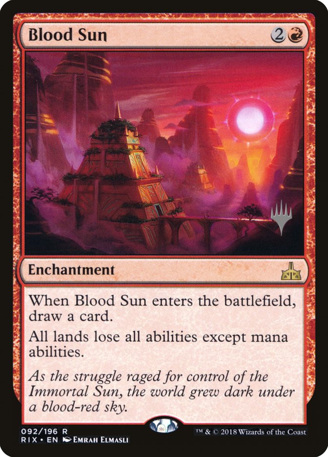 Blood Sun (Promo Pack) [Rivals of Ixalan Promos] | Good Games Cannington