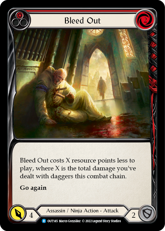 Bleed Out (Red) [OUT145] (Outsiders)  Rainbow Foil | Good Games Cannington