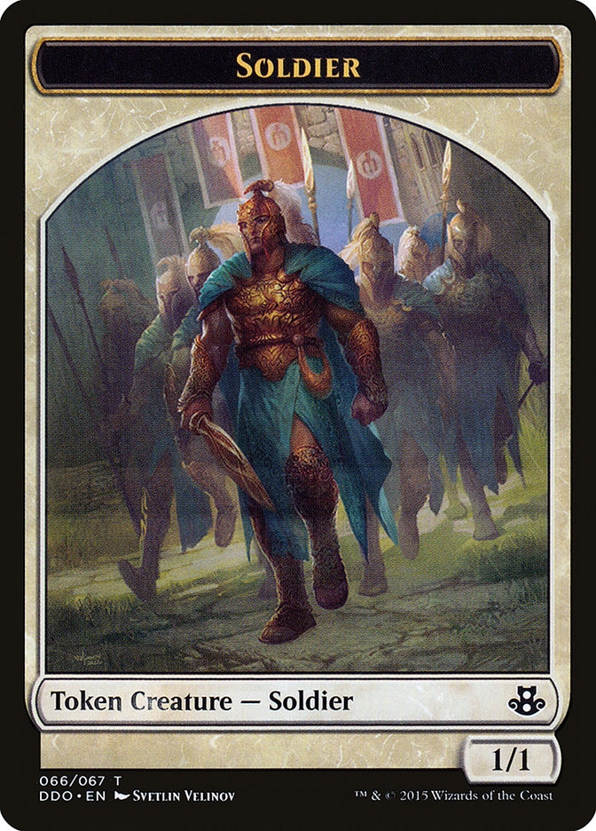 Soldier Token [Duel Decks: Elspeth vs. Kiora] | Good Games Cannington
