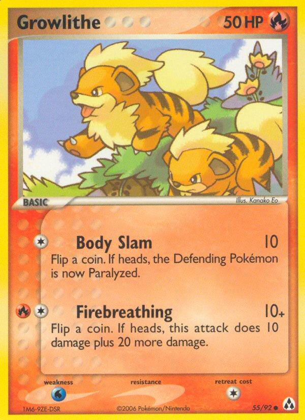 Growlithe (55/92) [EX: Legend Maker] | Good Games Cannington