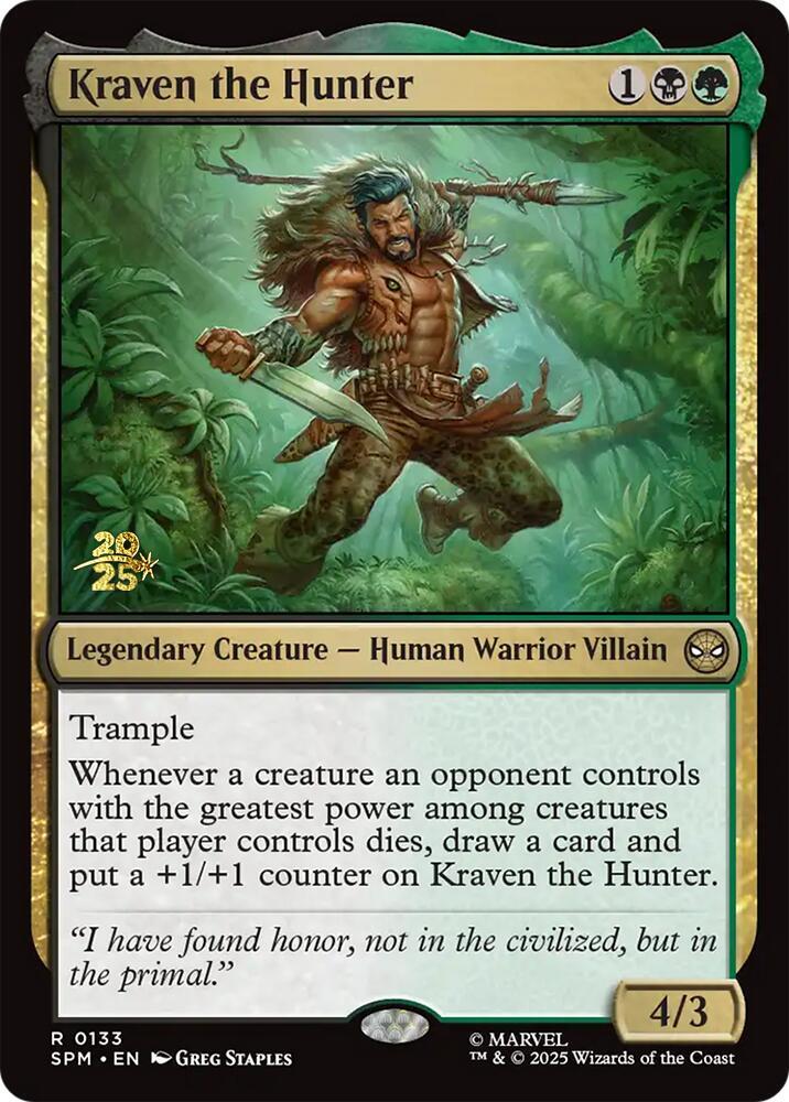 Kraven the Hunter 133s/73 (Prerelease Cards)  - Foil | Good Games Cannington