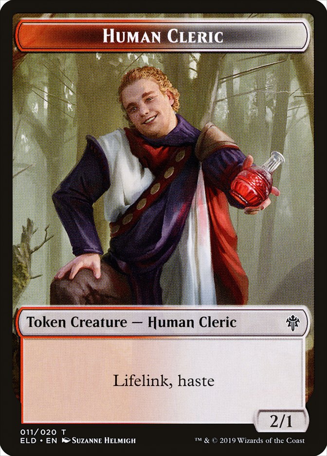 Human Cleric Token [Throne of Eldraine Tokens] | Good Games Cannington
