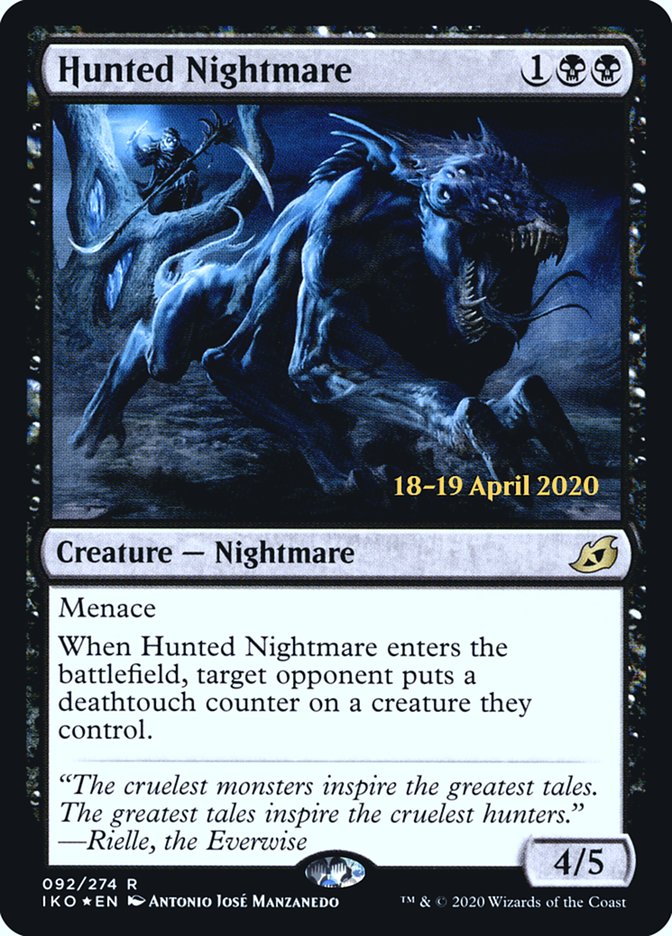 Hunted Nightmare [Ikoria: Lair of Behemoths Prerelease Promos] | Good Games Cannington