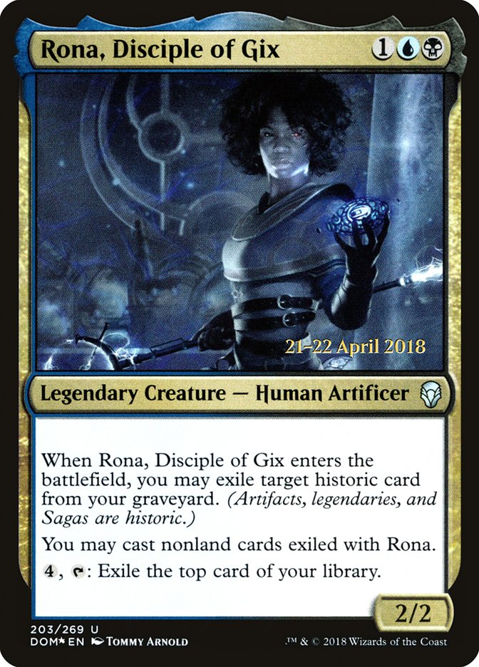 Rona, Disciple of Gix [Dominaria Prerelease Promos] | Good Games Cannington