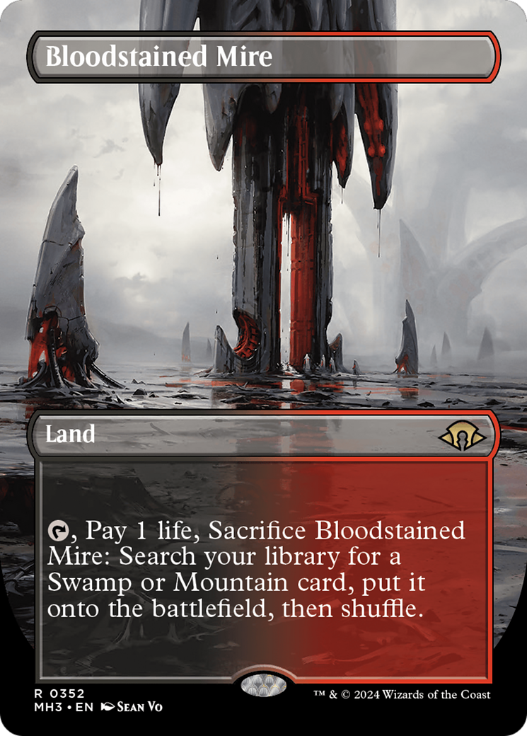 Bloodstained Mire (Borderless) [Modern Horizons 3] | Good Games Cannington