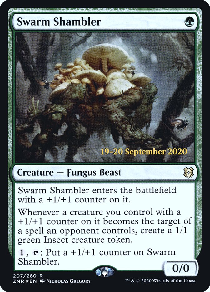 Swarm Shambler [Zendikar Rising Prerelease Promos] | Good Games Cannington
