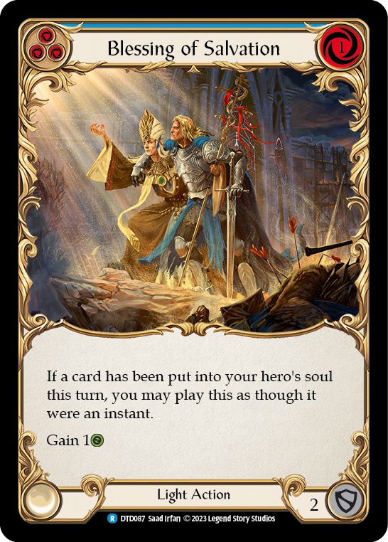 Blessing of Salvation (Blue) [DTD087] (Dusk Till Dawn) | Good Games Cannington