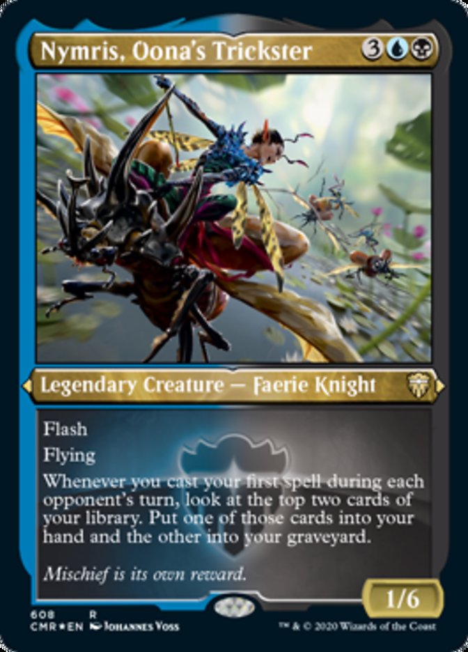 Nymris, Oona's Trickster (Etched) [Commander Legends] | Good Games Cannington