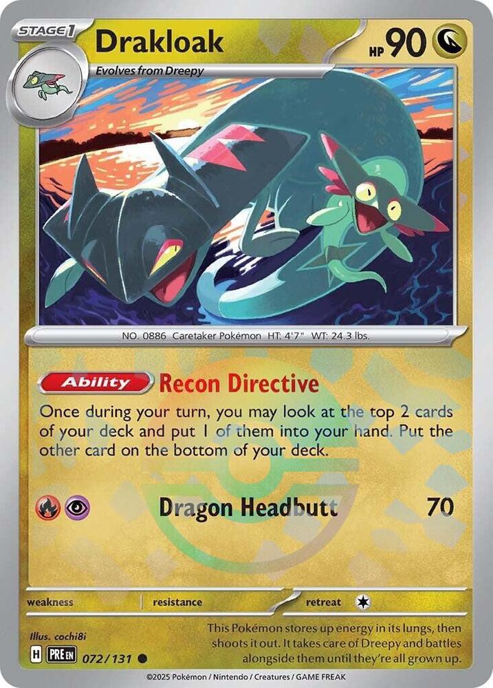 Drakloak (072/131) (Poke Ball Pattern) [Scarlet & Violet: Prismatic Evolutions] | Good Games Cannington