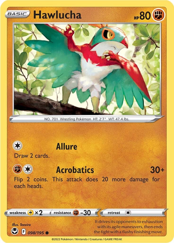 Hawlucha (098/195) [Sword & Shield: Silver Tempest] | Good Games Cannington