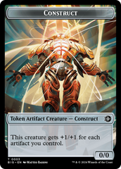 Mercenary // Construct Double-Sided Token [Outlaws of Thunder Junction Tokens] | Good Games Cannington