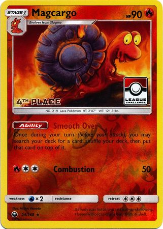 Magcargo (24/168) (League Promo 4th Place) [Sun & Moon: Celestial Storm] | Good Games Cannington