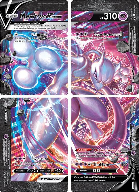 Mewtwo V UNION Set of 4  (SWSH: Sword & Shield Promo Cards)  - Holofoil | Good Games Cannington