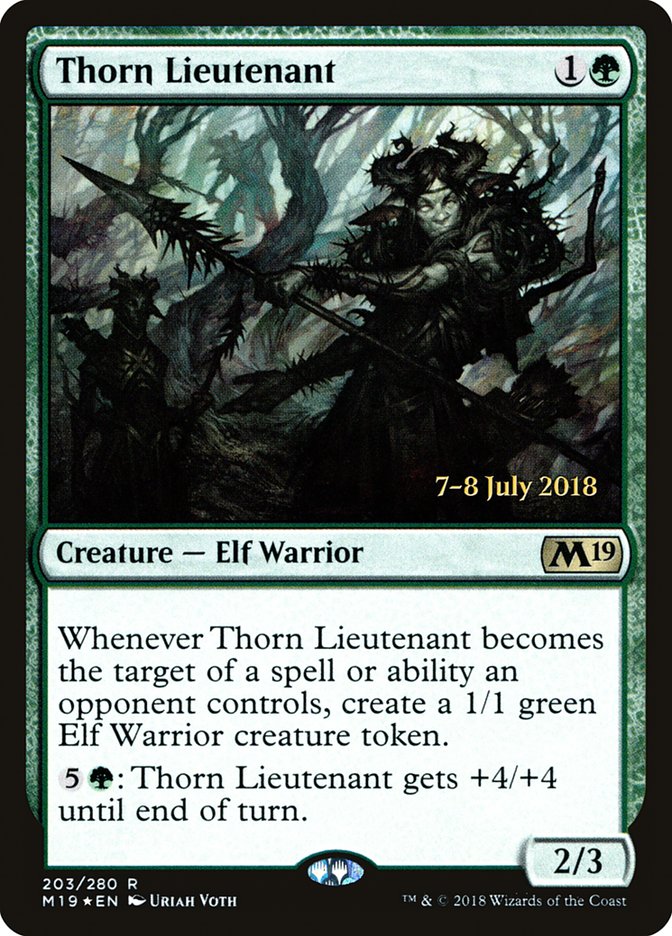 Thorn Lieutenant [Core Set 2019 Prerelease Promos] | Good Games Cannington