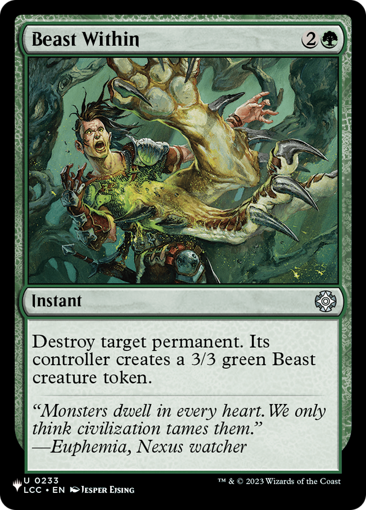 Beast Within (LCC) [The List] | Good Games Cannington