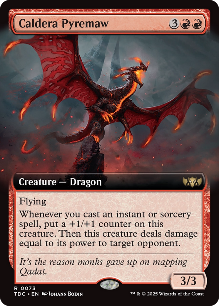 Caldera Pyremaw (Extended Art) [Tarkir: Dragonstorm Commander] | Good Games Cannington